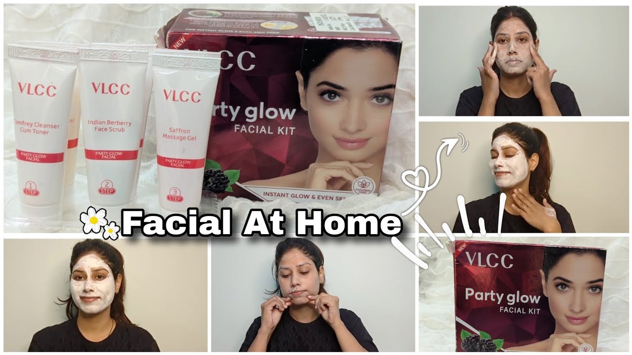 ✨VLCC  Party Glow facial kit🏡! घर पर करें पार्लर जैसा फेशियल!💫 #vlccpartyglowfacial #goldfacial