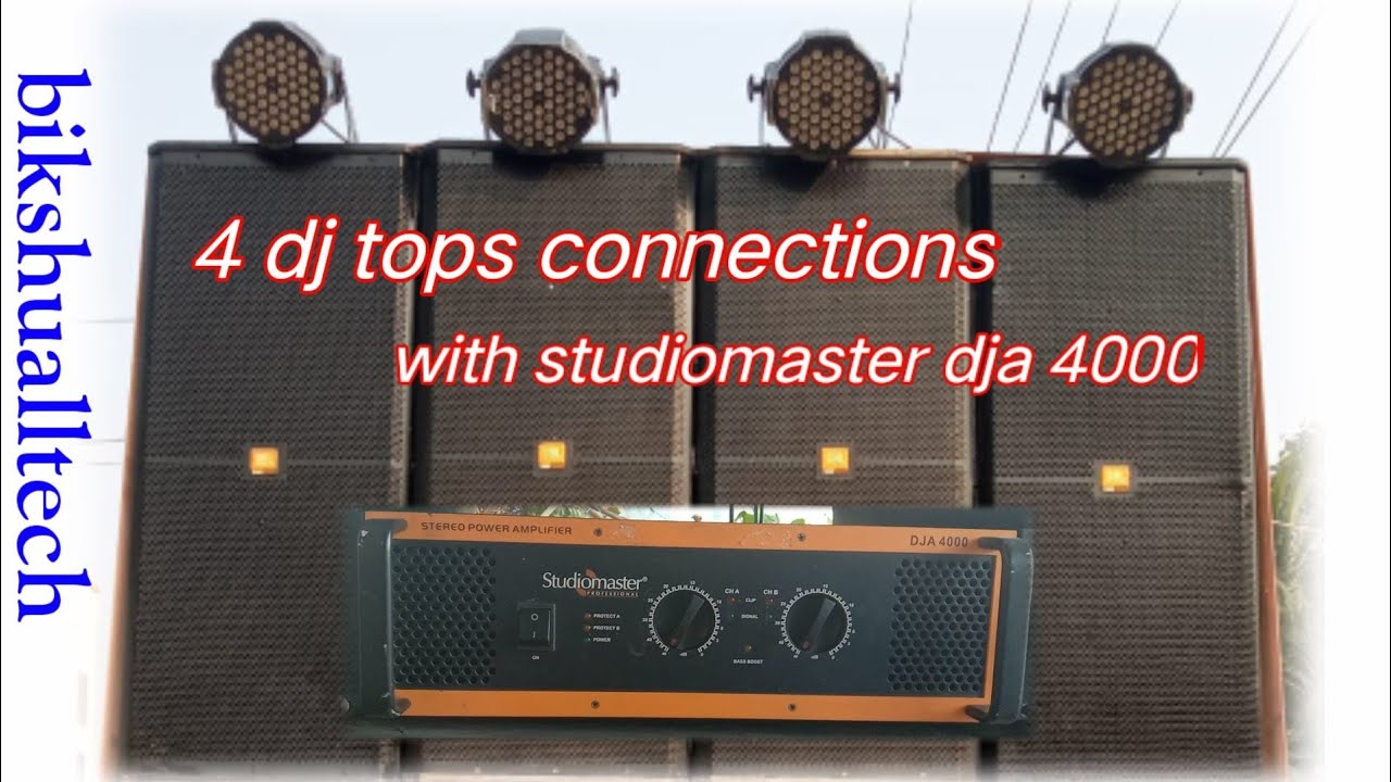 4 dj tops connections | with studiomaster dja 4000