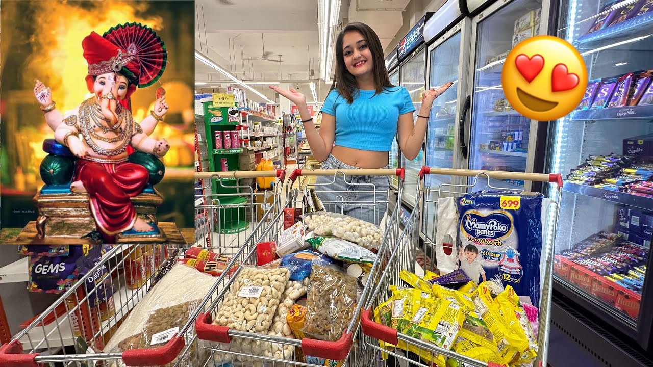 Lots of Sweets for Ganpati Bappa Hartalika & Tij😍Special Super Market Shopping 2024 By Bindass Kavya