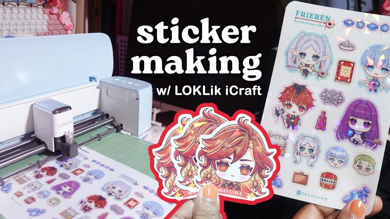Sticker Making at home w/ LOKLiK iCraft | Part 2: Die cut & Kiss cut stickers Step by step process