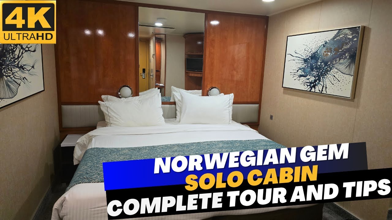 NCL GEM SOLO INSIDE CABIN TOUR | THE CHEAPEST CRUISE CABIN ON THE SHIP