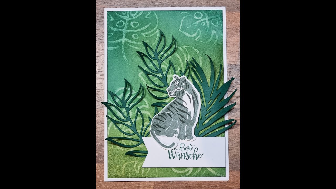 Hintergrundtechnik, Stempeln mit Wasser - Stampin up