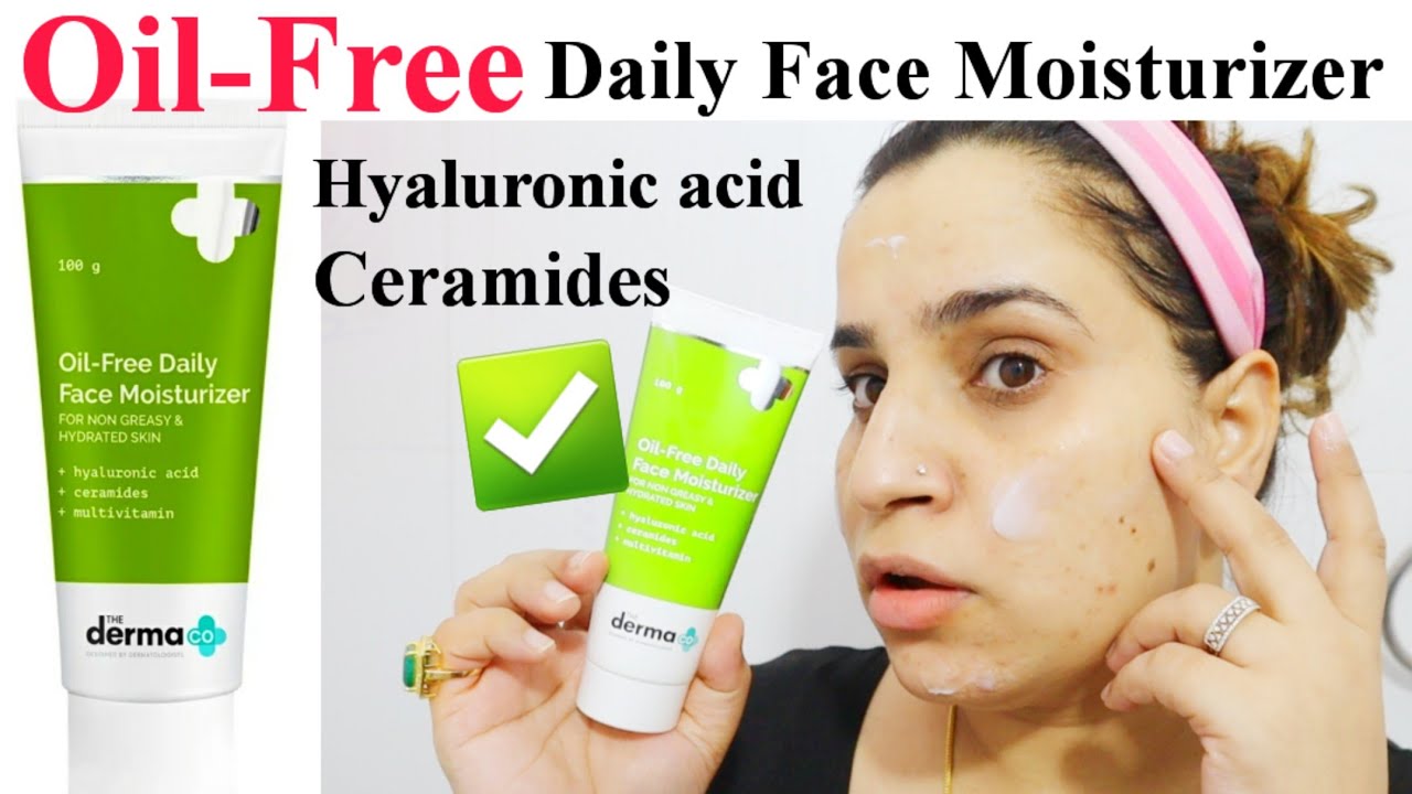 Derma co oil free Daily Face moisturiser with Hyaluronic acid and Ceramides