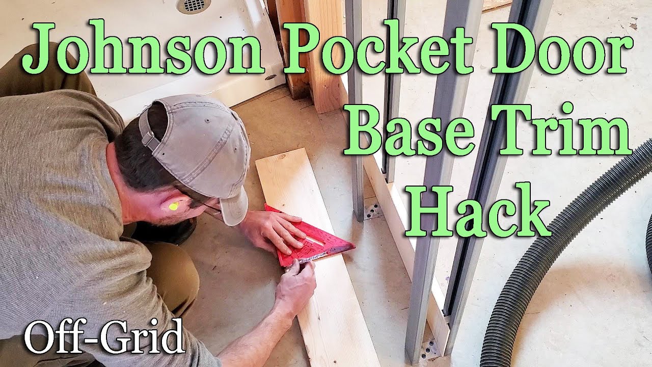 Pocket Door Hack for Base Trim on Heavy Duty Johnson Commercial Pocket Door with Metal Studs