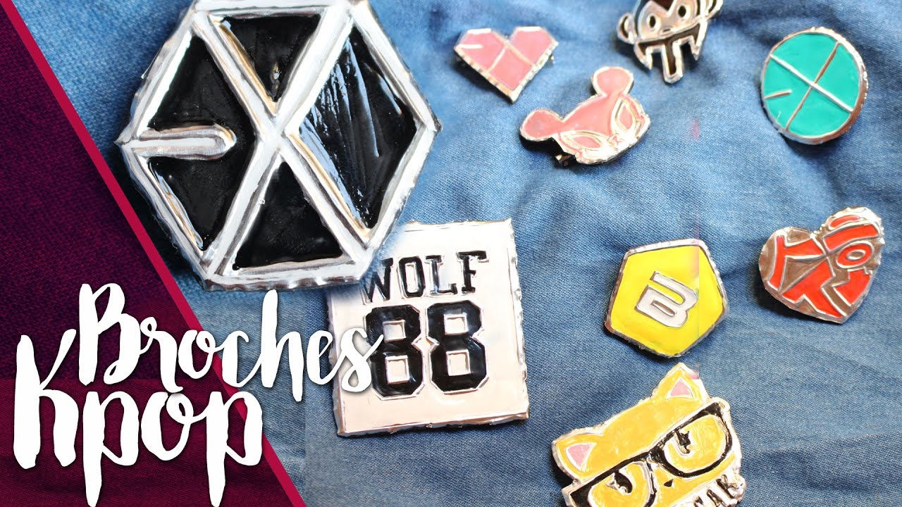 KPOP DIY: Broches Kpop - SUPER FÁCIL | K-freak | EXO - MADTOWN - BIG BANG