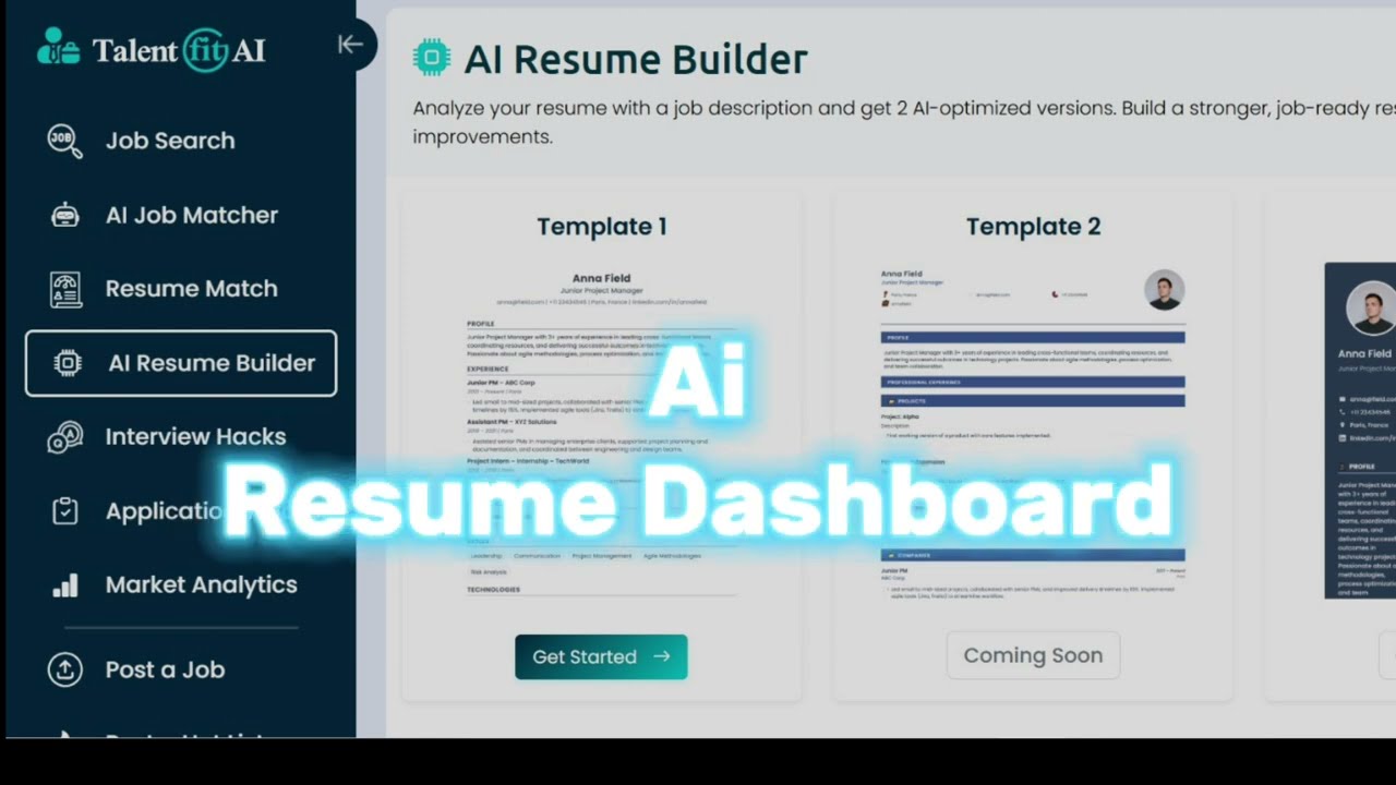 AI Resume Builder &mdash; Improve Your Resume & Match the Right Jobs | TalentFit AI