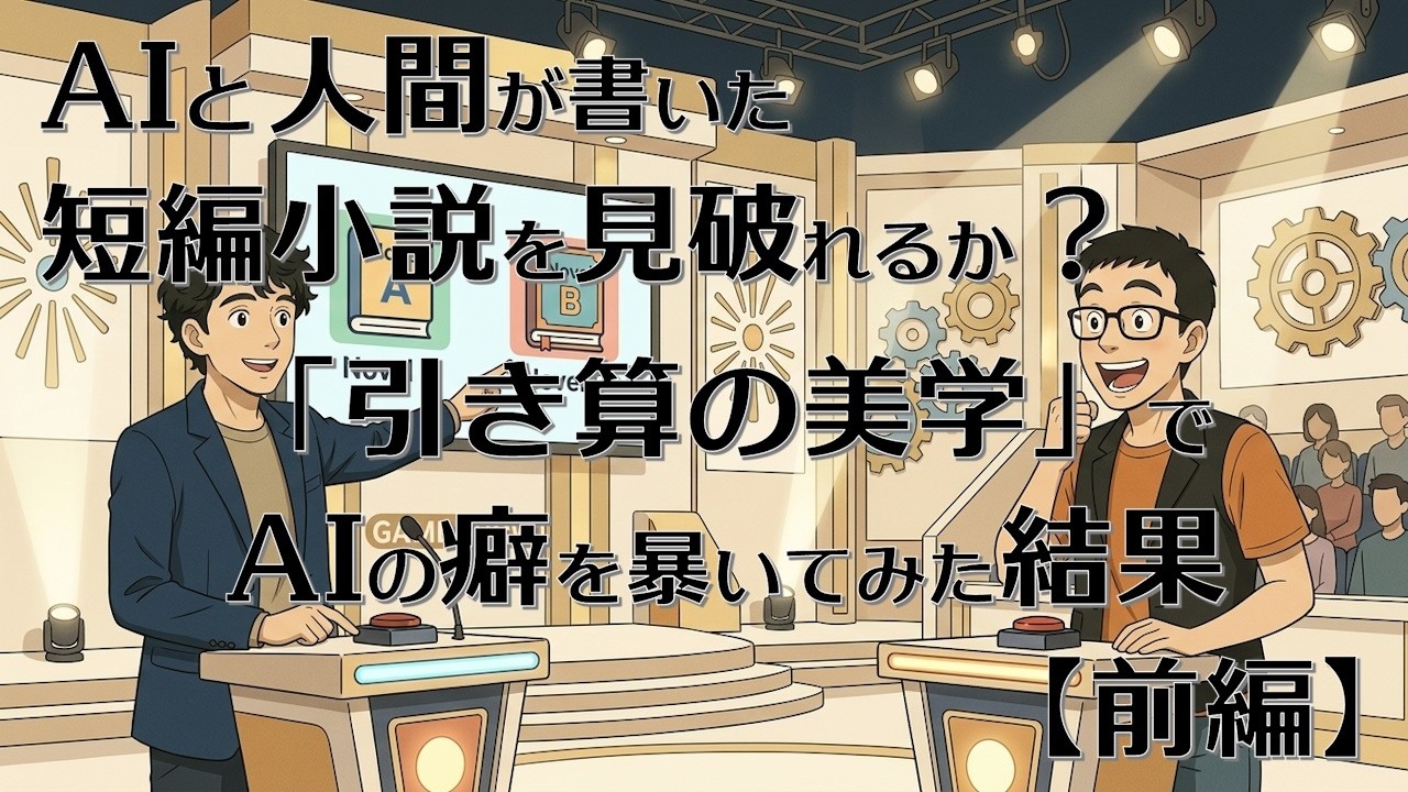 【人間vsAI】AIと人間が書いた短編小説を見破れるか？「引き算の美学」でAIの癖を暴いてみた結果【前編】（収録日 26.01.28）