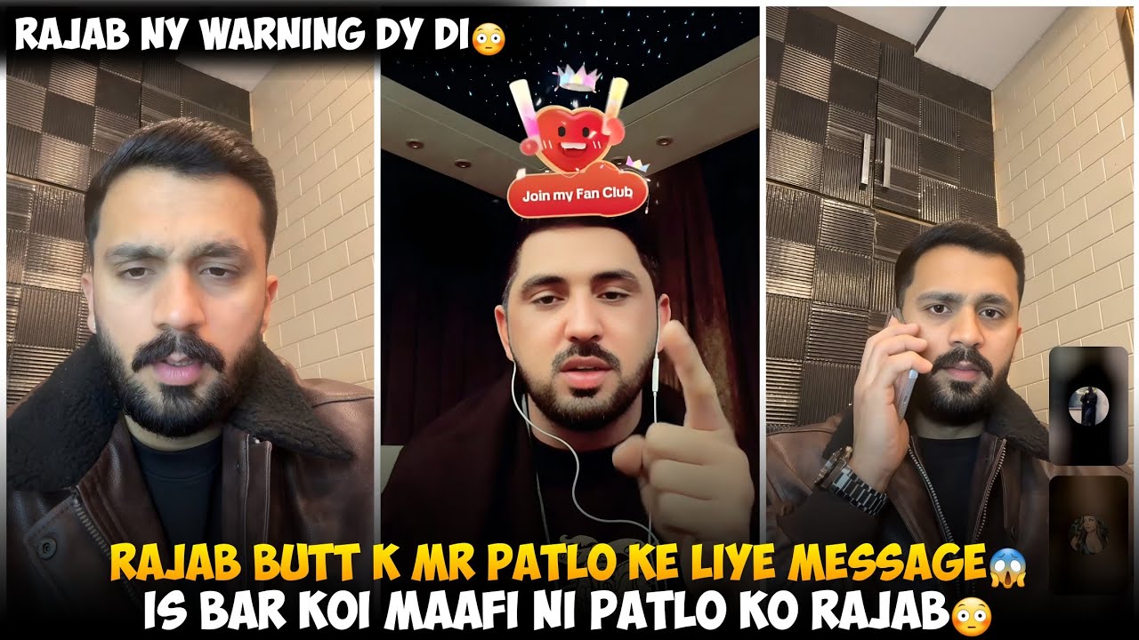 Rajab Butt K Mr Patlo Ke Liya Message | Is Bar koi Maafi Nahi Mr Patlo Ko Rajab Butt K Message 
