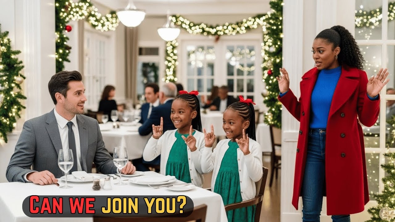 Deaf Billionaire Man rejected on a Christmas blind date—until twin girls walked over and signed 