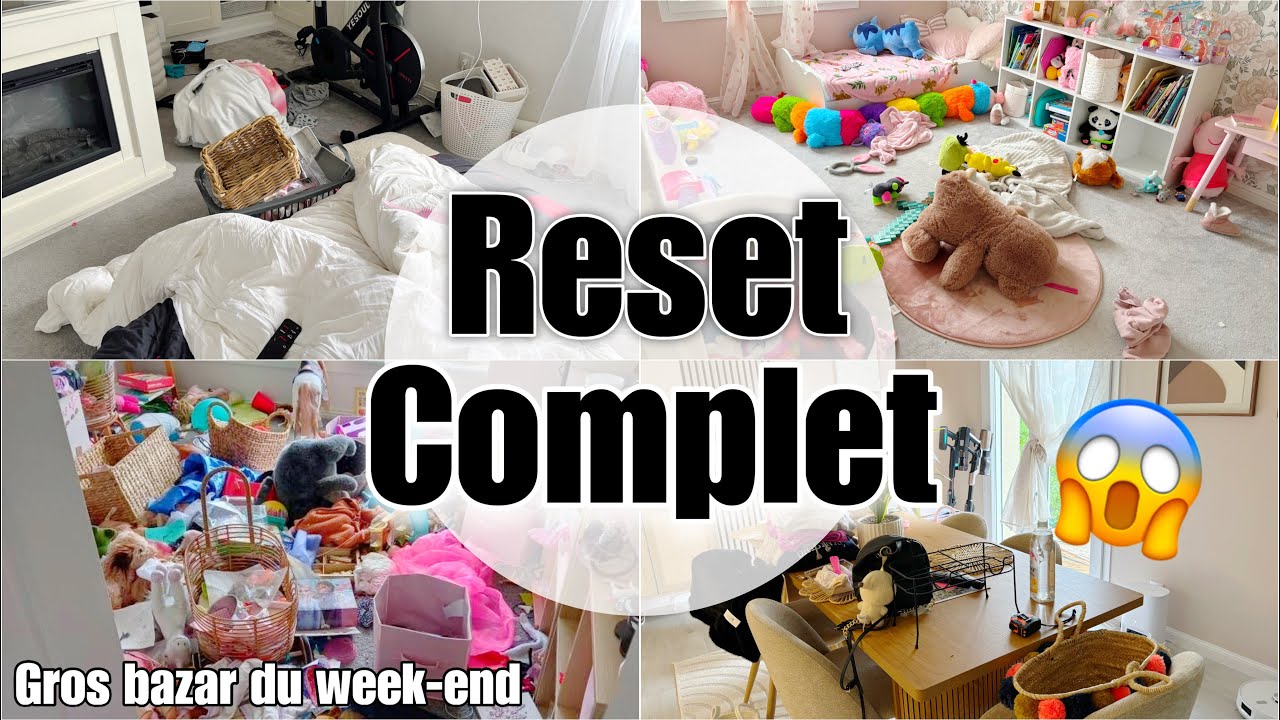 GROS RESET DE LA MAISON | MÉNAGE RÉALISTE & SATISFAISANT APRÈS CHAOS DU WEEK-END !!