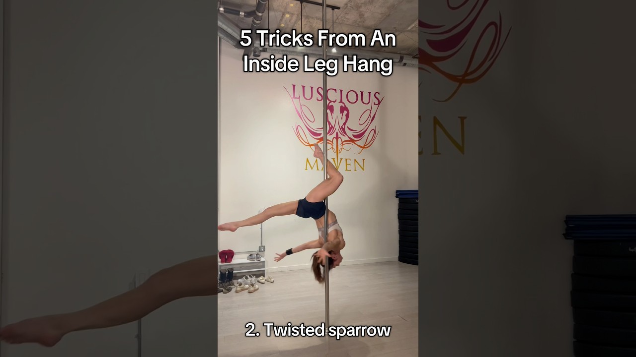 Five Tricks from an Inside Leg Hang #polemoves #poleflow #poledance #polefitness