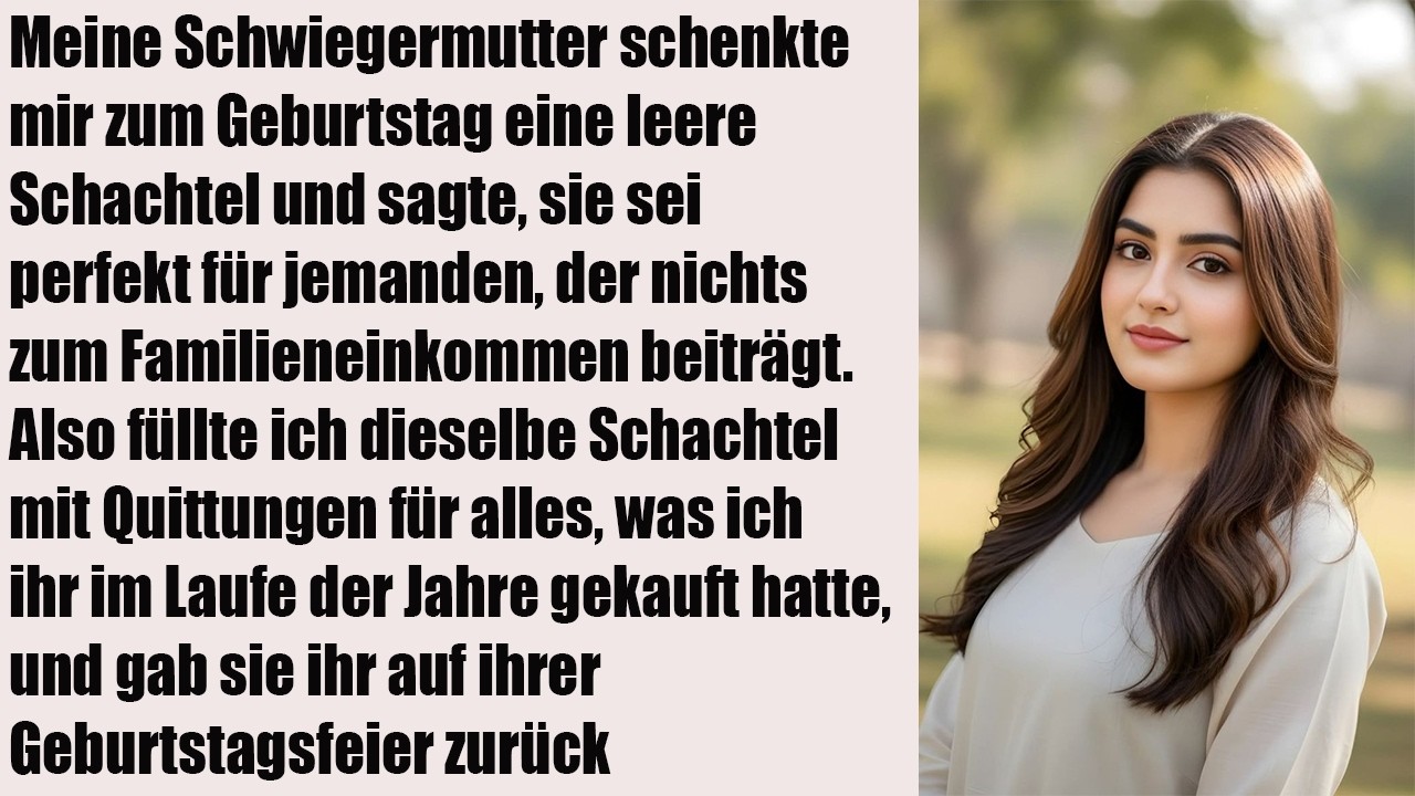Meine Schwiegermutter schenkte mir eine leere Box – „Perfekt für jemanden ohne Beitrag“