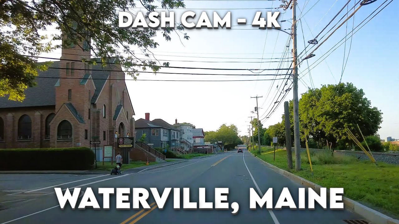 🚗 Experience Waterville, Maine in Stunning 4K! Discover the Heart of Central Maine 😍