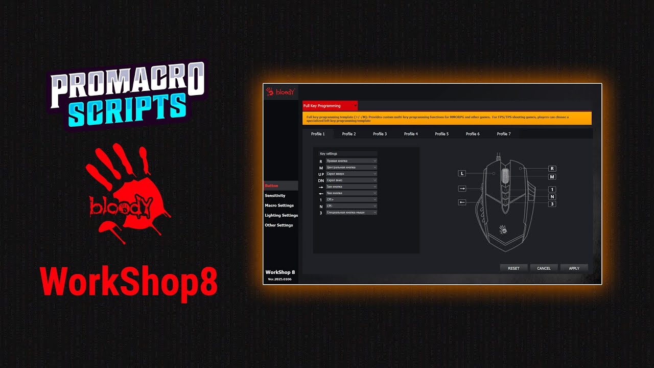 Гайд по Bloody WorkShop8. Установка и переключение макросов.