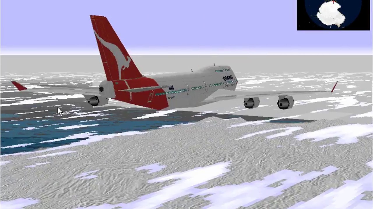 Flight Simulator 98 | Antarctic Tour! (Antarctica Overflight) | Qantas 747-400
