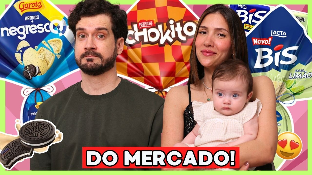 PROVANDO os MELHORES OVOS de PÁSCOA de MERCADO l CHOKITO, BIS LIMÃO e NEGRESCO