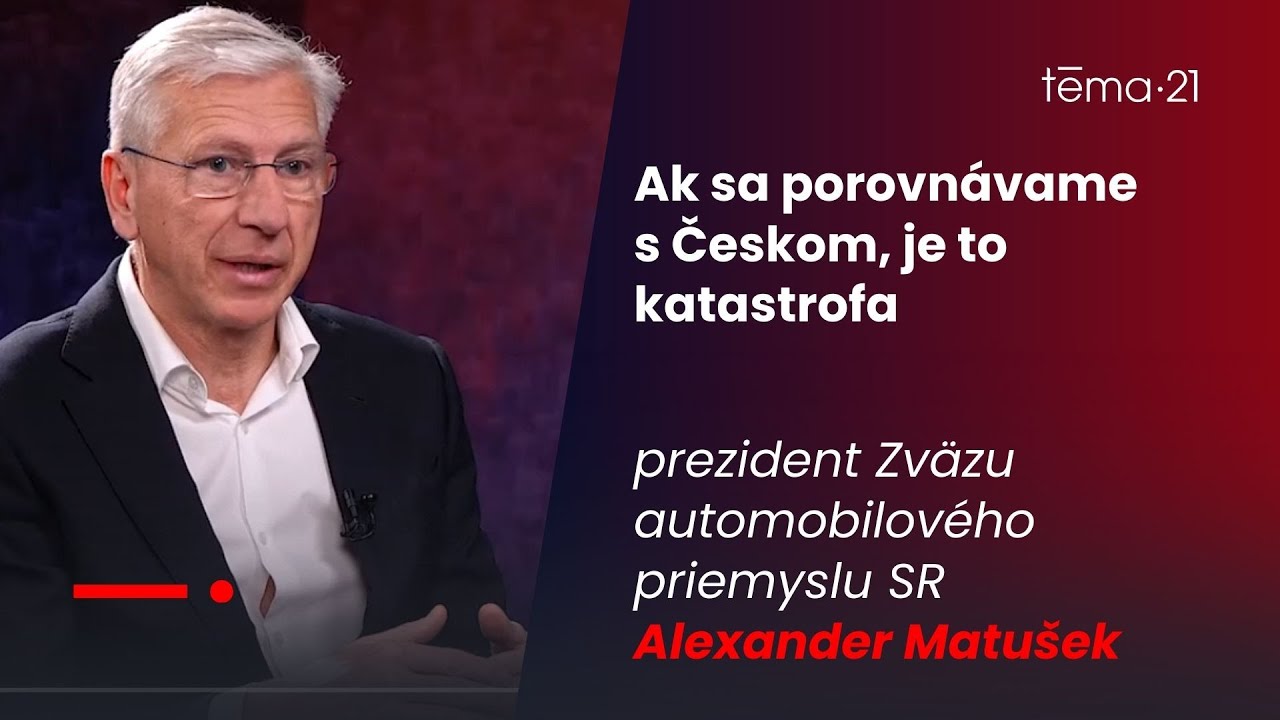 Priemyselník Matušek: Ak sa porovnávame s Českom, je to katastrofa