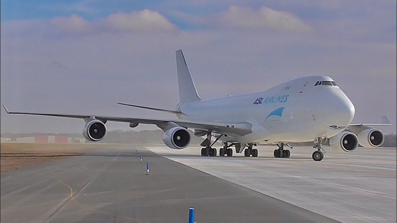 ASL Airlines Boeing 747-400 Landing and Docking FROM TARMAC