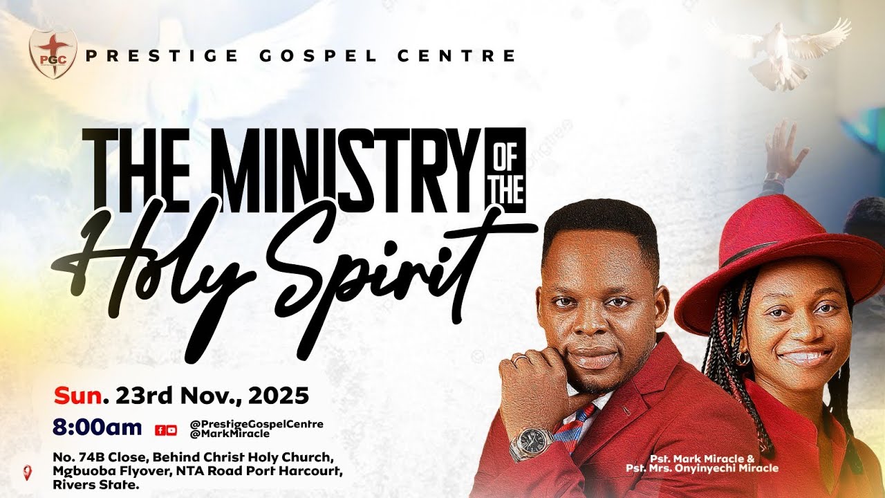 THE MINISTRY OF THE HOLY SPIRIT - BY PASTOR MARK MIRACLE 