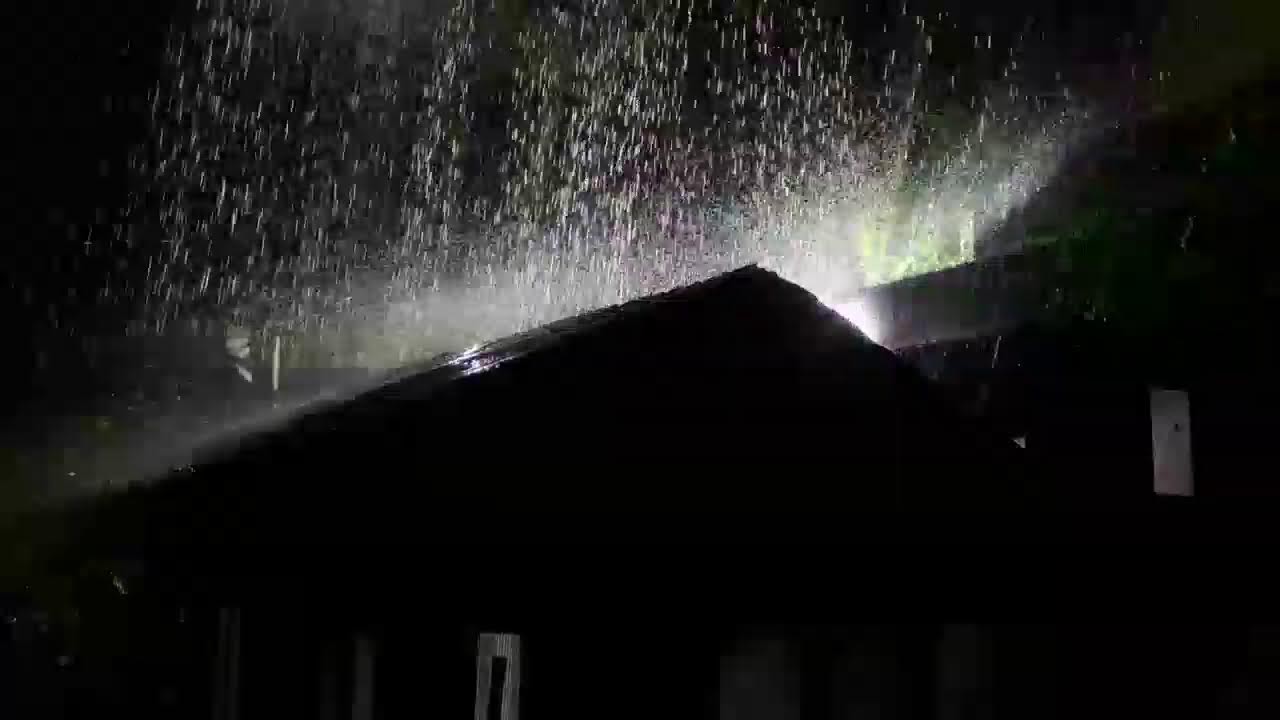 Continuous Heavy Rain on Tin Roof for Sleeping
