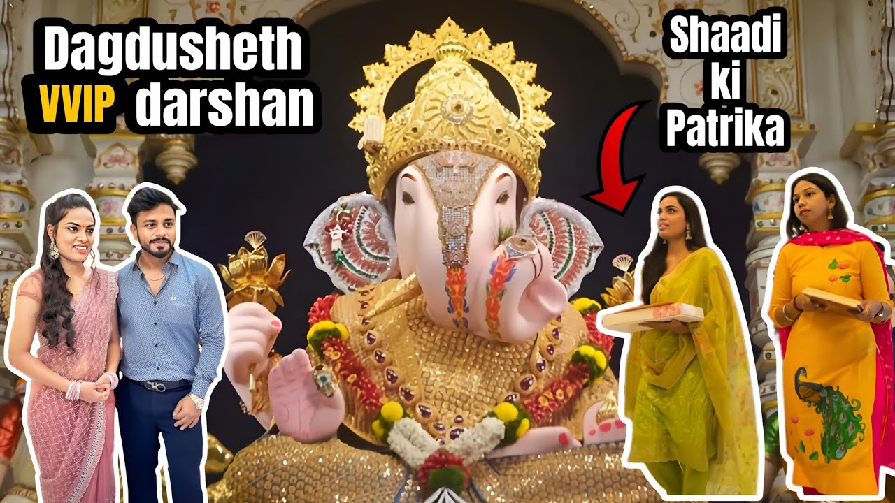 Dagdusheth VVIP Darshan Shaadi ka Pehela function Patrika to God ,Saras bagh pune, Mahalaxmi iskcon.