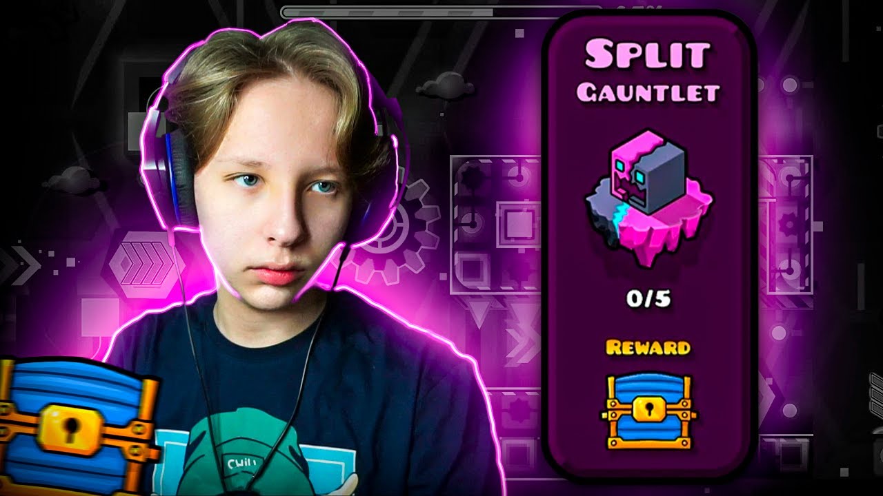 Прохожу СЛОЖНЫЙ ГАУНТЛЕТ Split Gauntlet в Geometry Dash 2.2