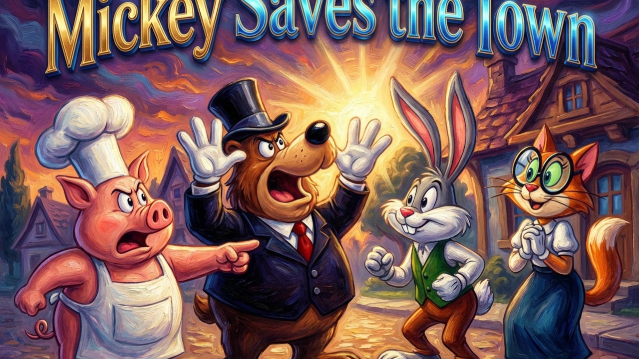 Mickey Saves the Town of Hamelin from Rats