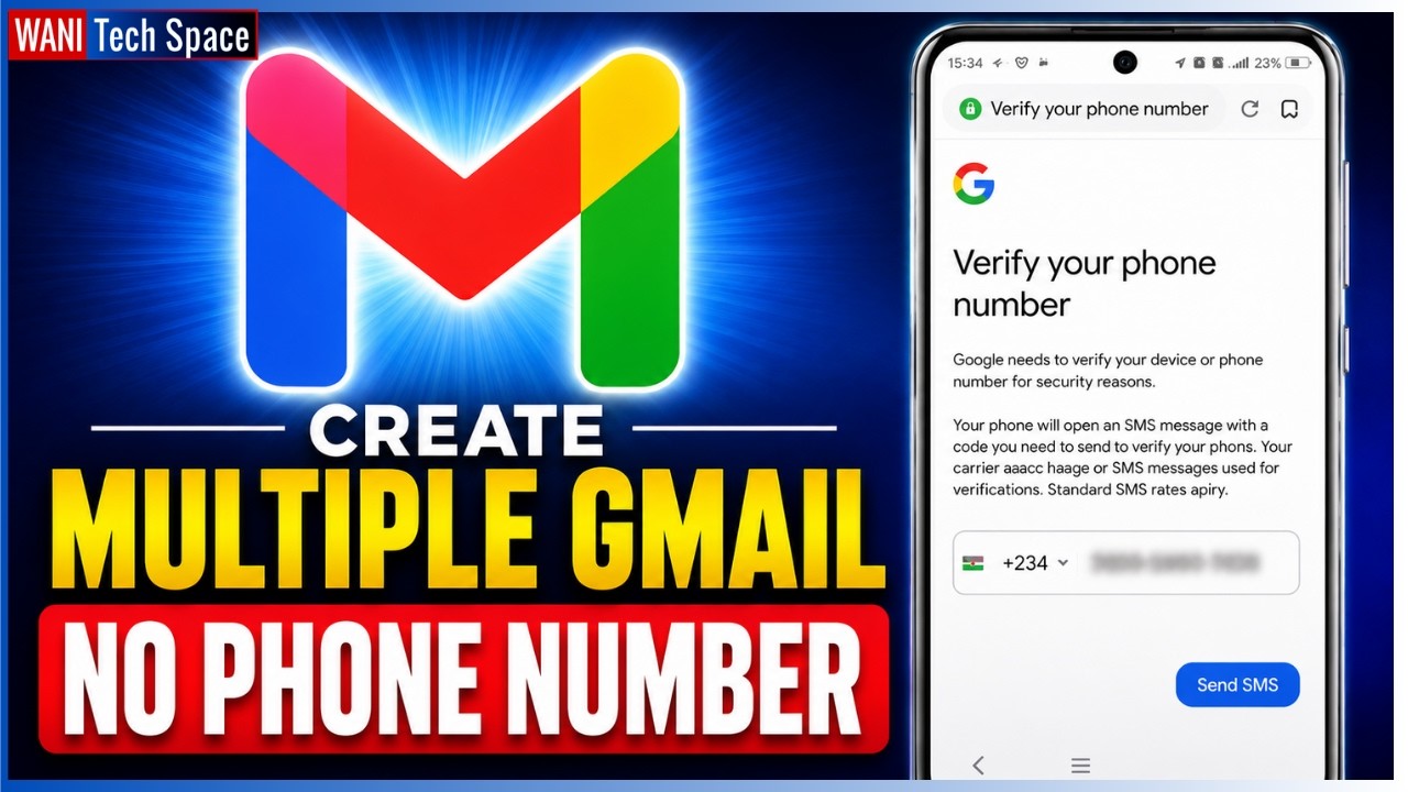 Create Unlimited GMAIL accounts, NO Phone Number, Skip Verify Phone Number to create Gmail