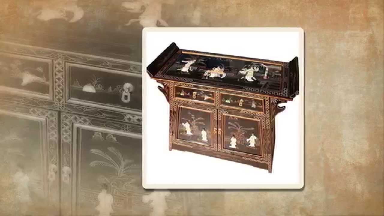 Oriental Chinese Furniture Black Alter Cabinet