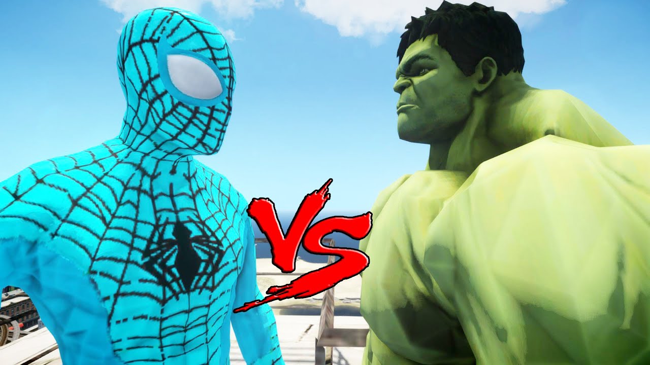 The Amazing Blue Spiderman vs The Incredible Hulk