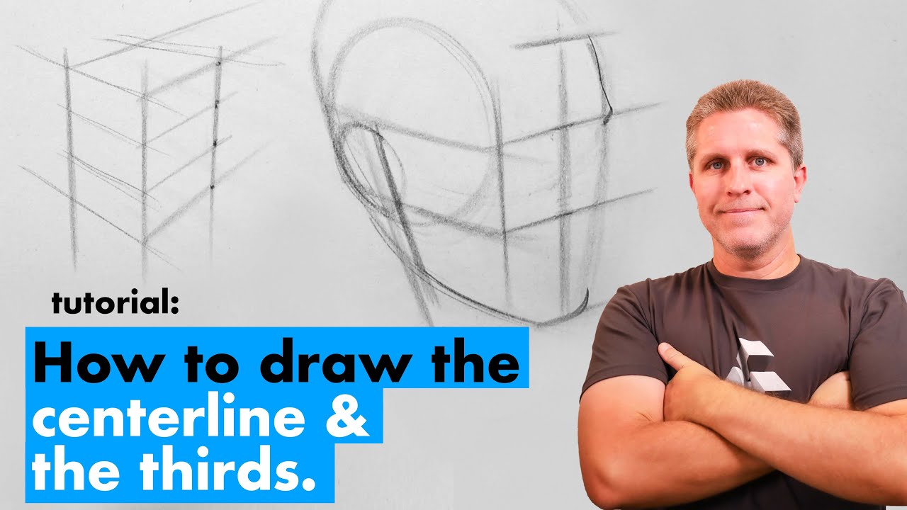 How to Find the Centerline & The Thirds | Intro to Head Drawing: Pt. 2