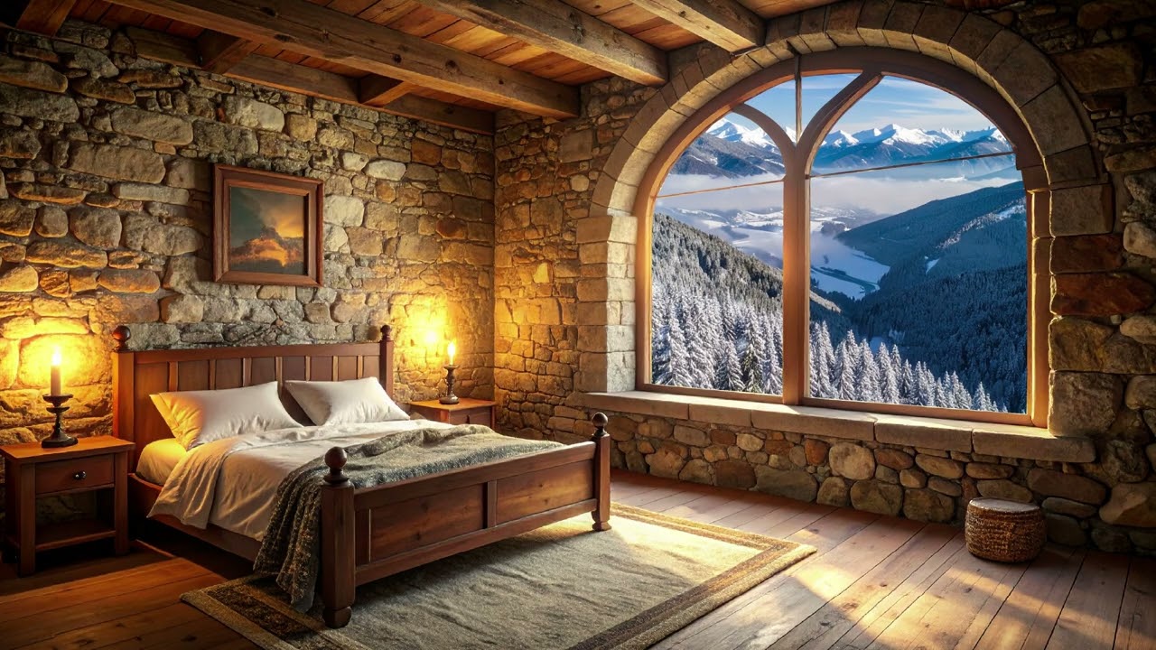Frozen Mountain Lake ❄️ Peaceful Winter Music for Calm & Focus