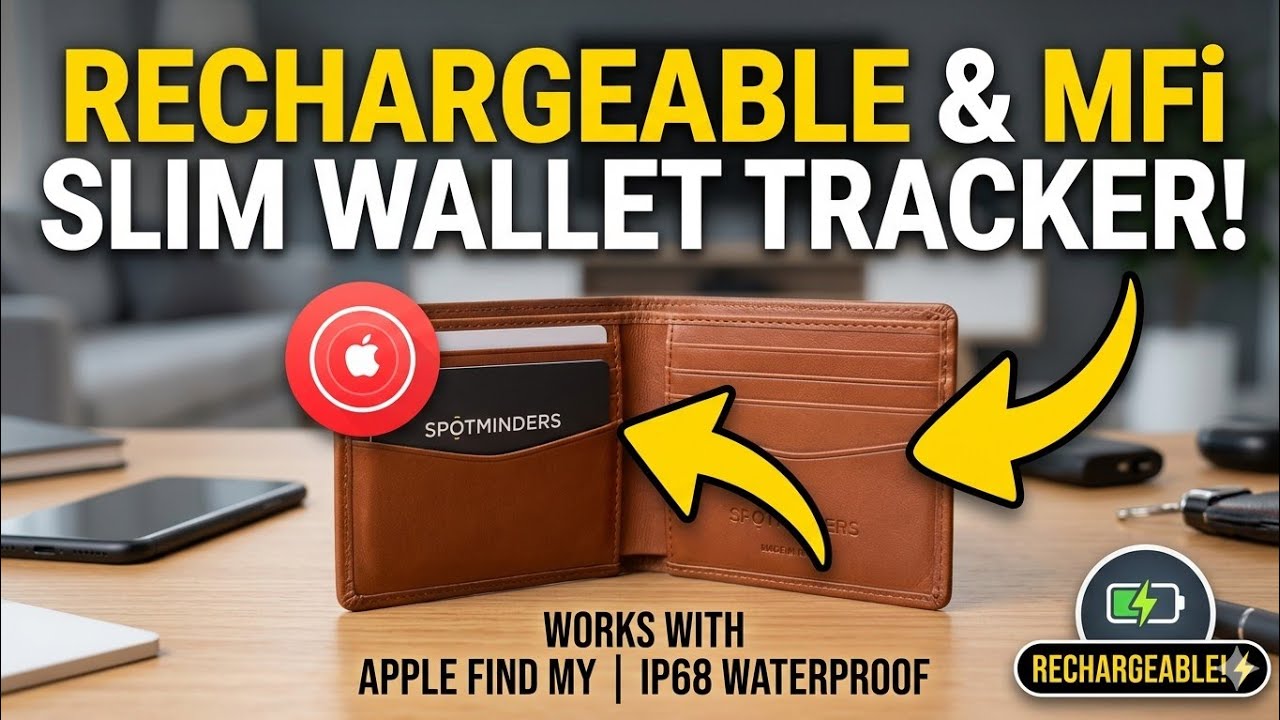 SPOTMINDERS Review - Apple MFi Certified Wallet Tracker Works With Apple Find My Tracking iOS iPhone