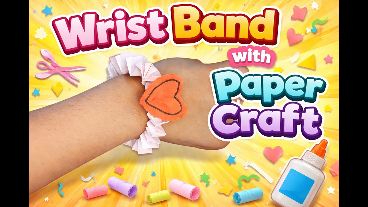 Wrist band with paper craft - Easy Paper Crafts | DIY Home Decor | SaSi DiY Crafts