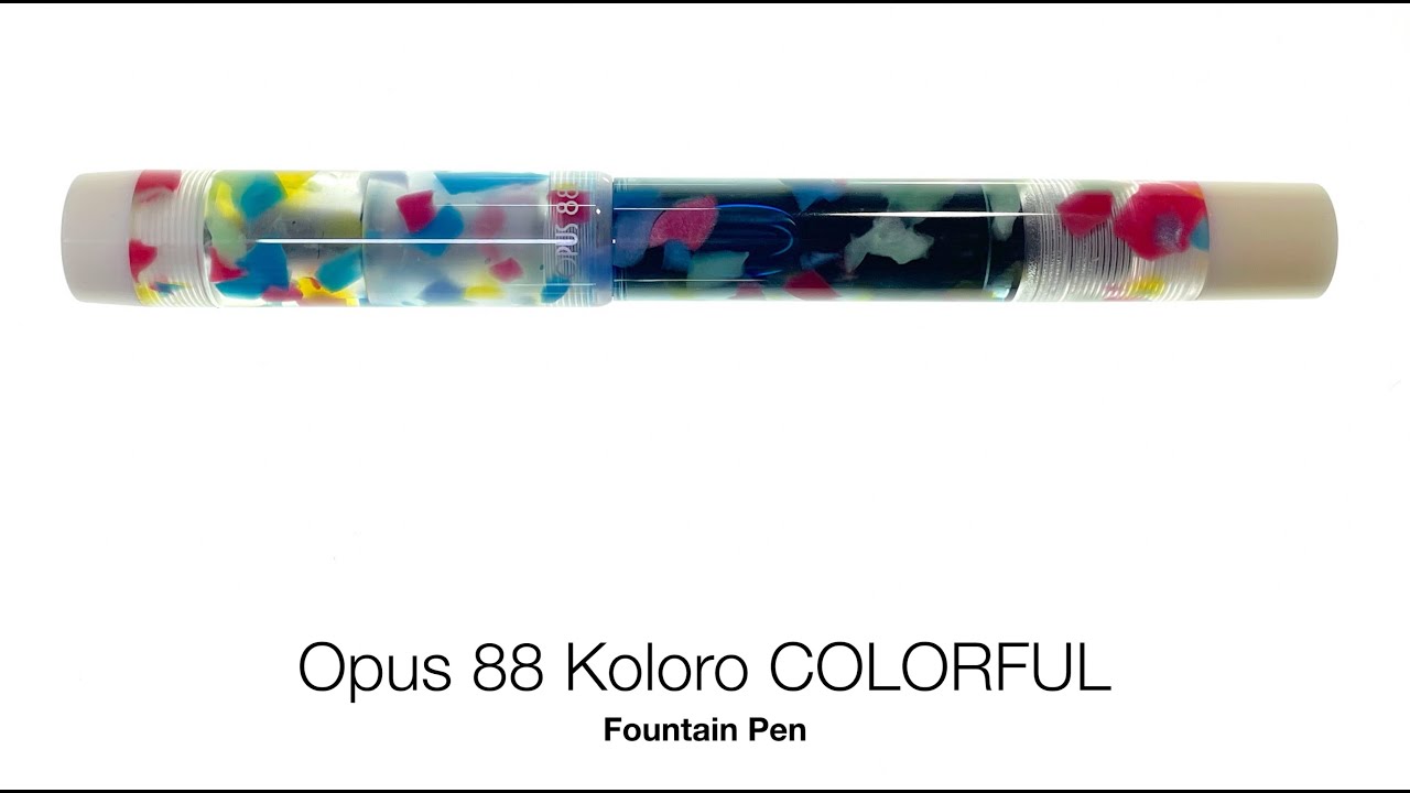 GourmetPens GOAT Pen Opus 88 Koloro COLORFUL Fountain Pen - Literally One of my Favorite Pens Ever.