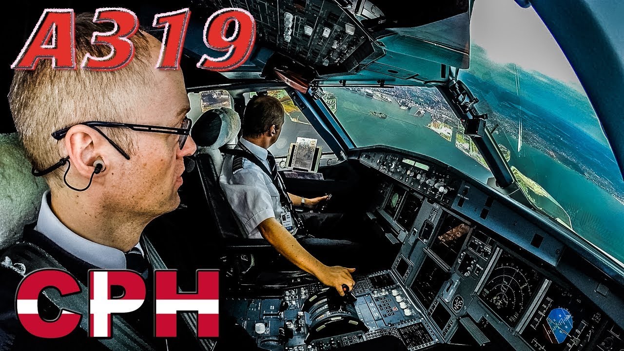 Piloting the AIRBUS A319 out of Copenhagen