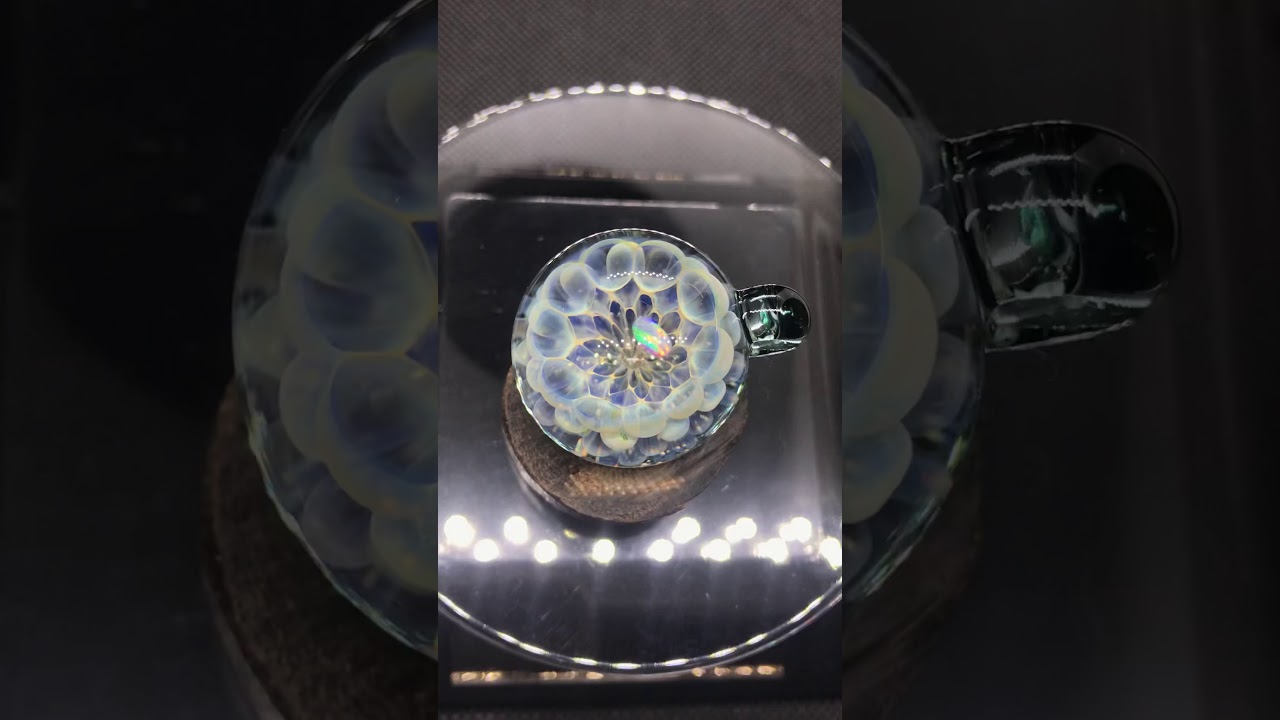 boroccus opal geometric 3D design boroglass pendant