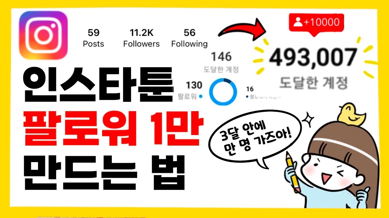 누구나 그림으로 돈버는 방법! 인스타툰 팔로워 1만명 만들기 꿀팁 | 알고리즘 떡상의 비결