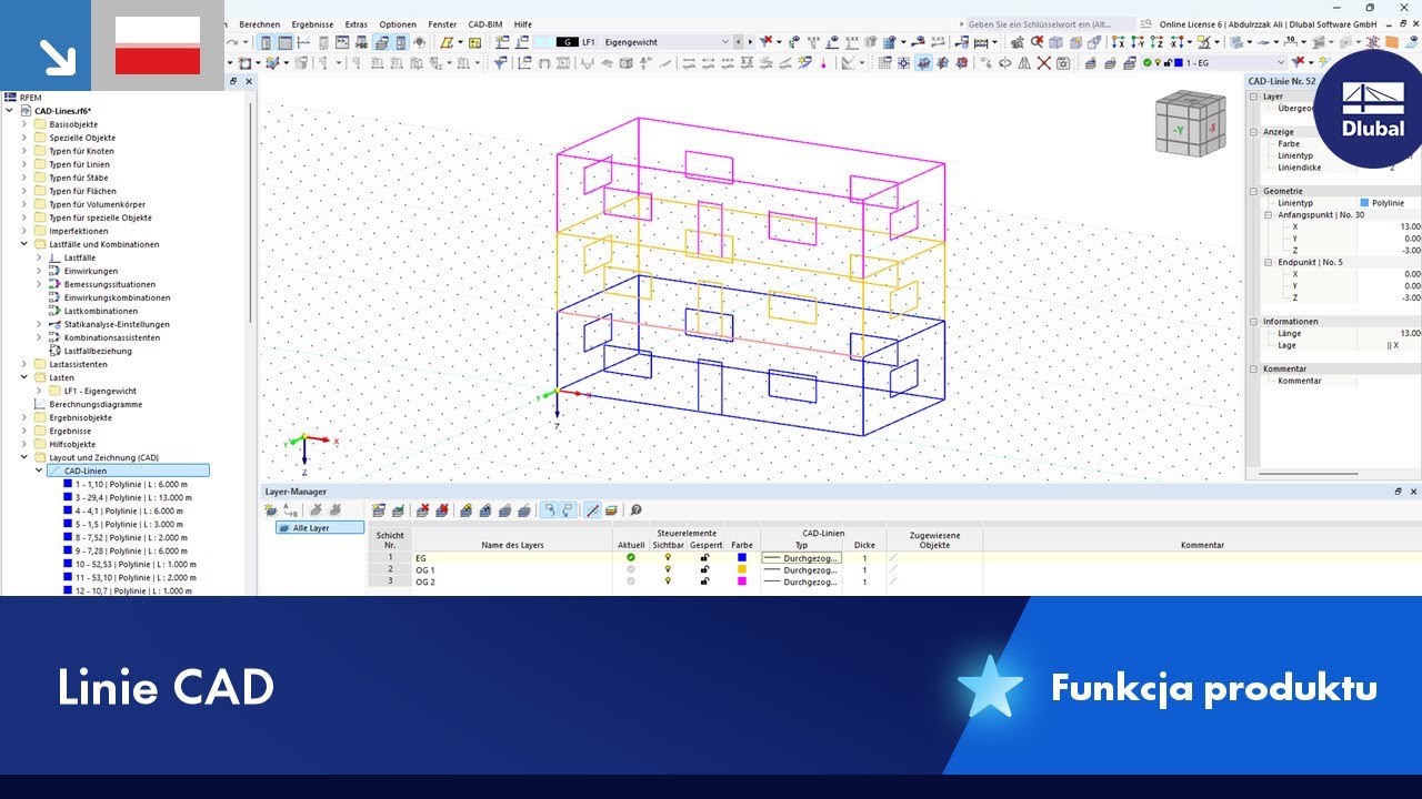 Linie CAD