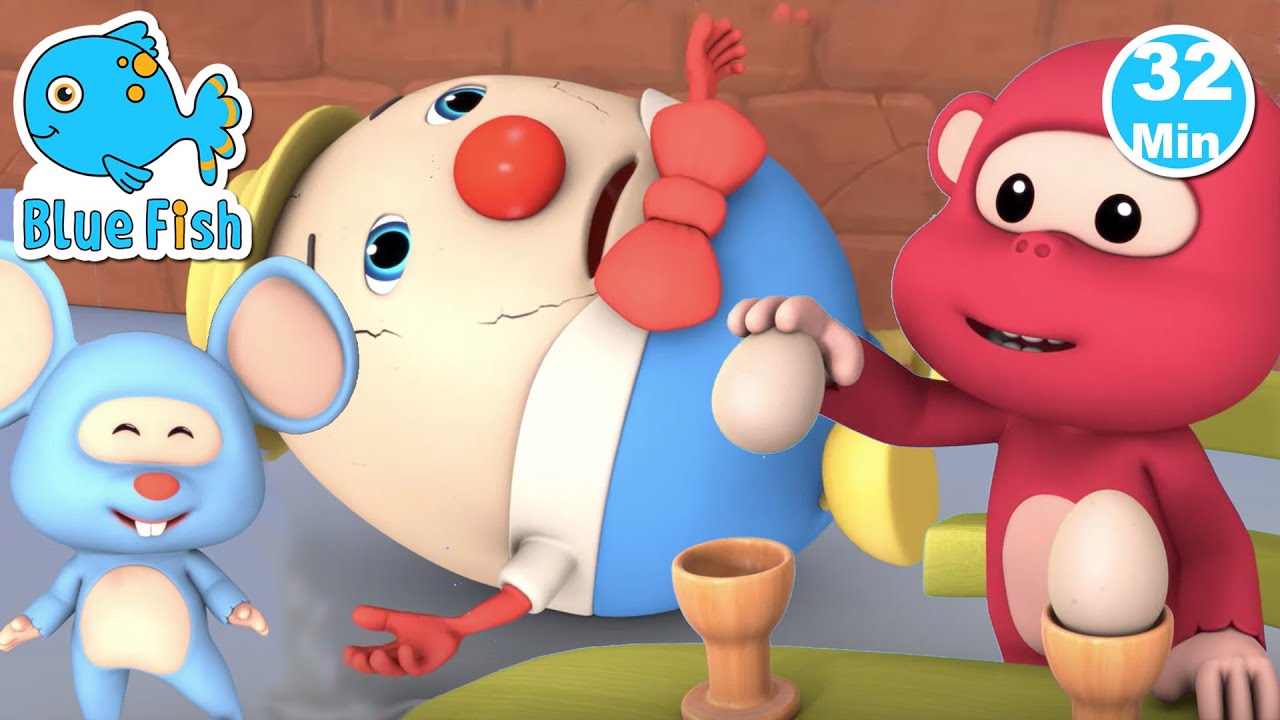 Humpty Dumpty Grocery Store | Blue Fish Nursery Rhymes & Kids Songs | 4k Videos 2024