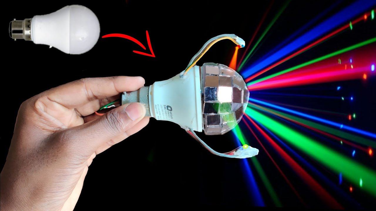 Disco led bulb | How to make disco led bulb | Disco led bulb kaise banaye |Viral video|Ankitjugadu