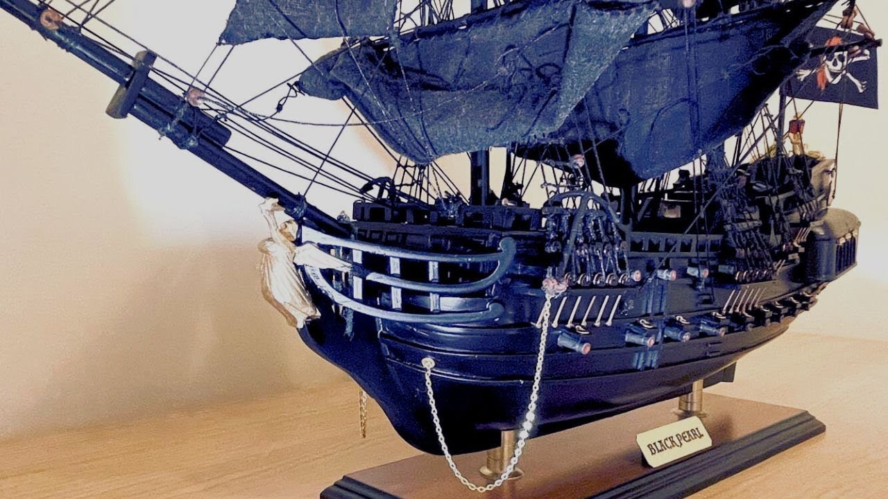 Black Pearl Wooden Ship Model