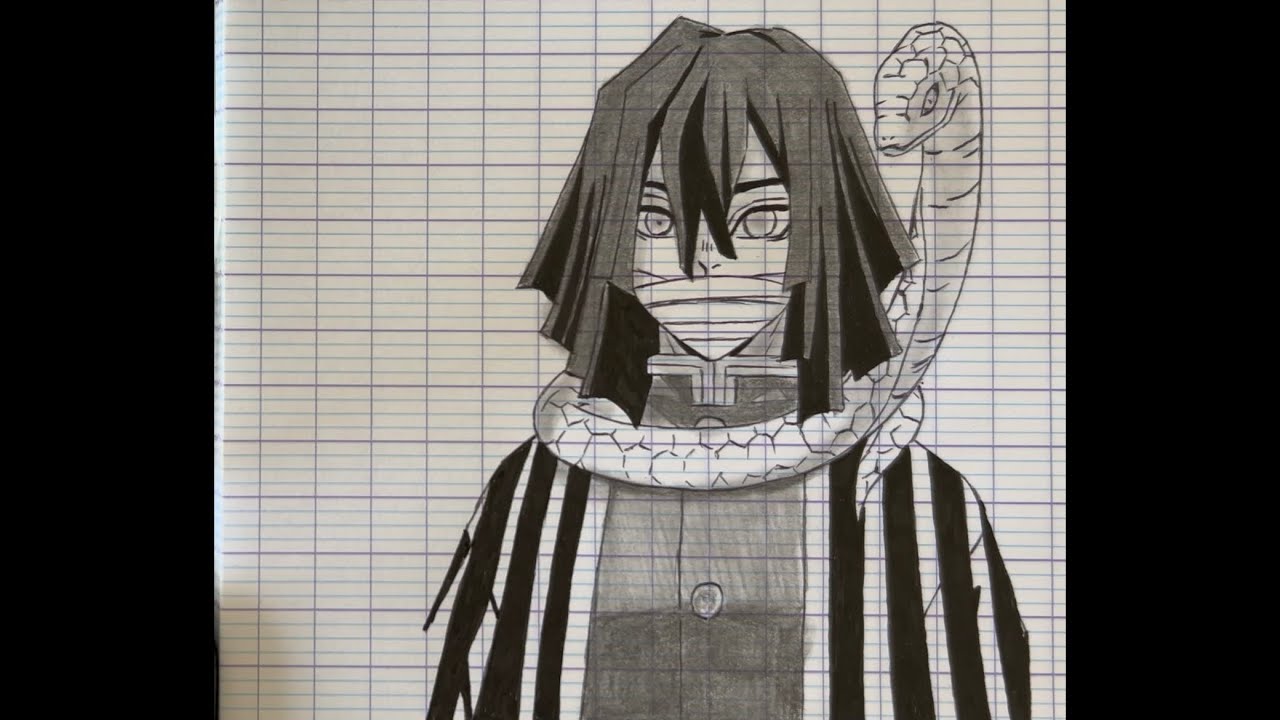 Нарисуйте Обаная Игуро из «Убийцы демонов»