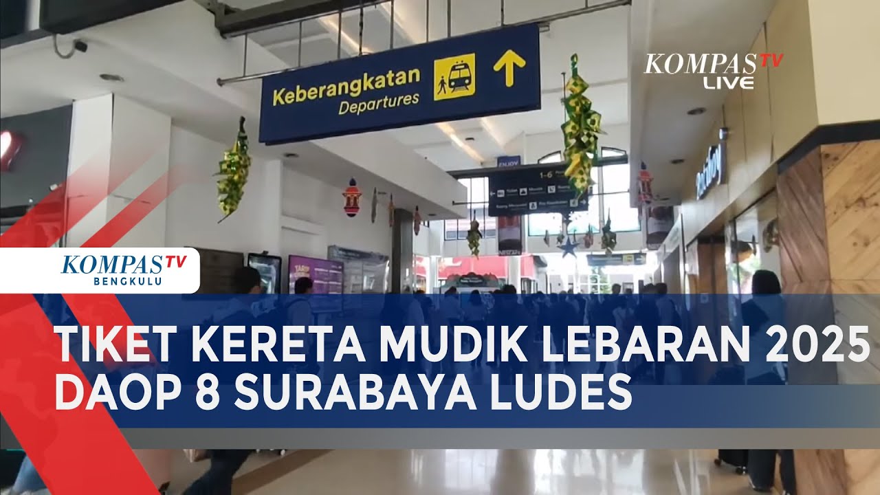 Tiket Kereta Mudik Lebaran 2025 Daop 8 Surabaya Ludes Terjual 60%