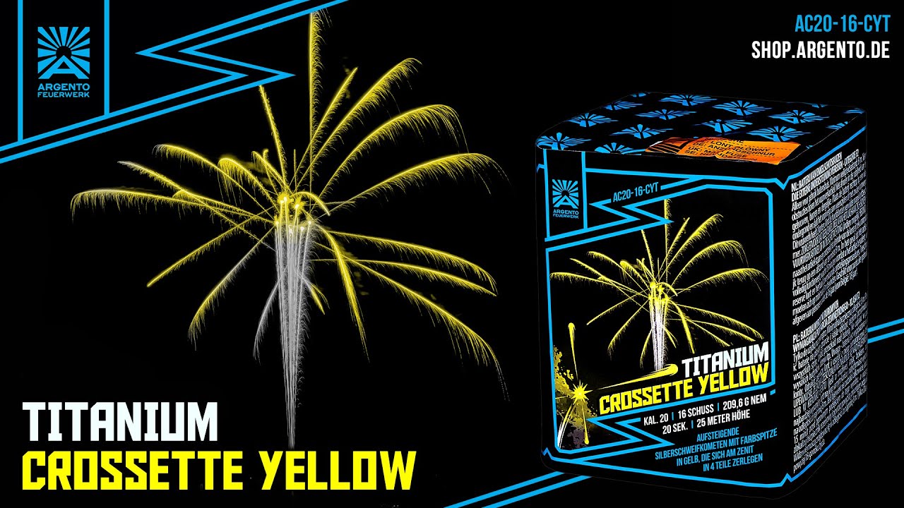 "Titanium Crossette Yellow" - 16Sh 20mm [Batch 2024]