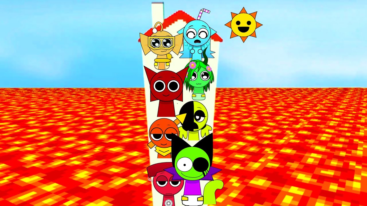 Sprunki Baby Acid Played The Floor is Lava Obby in ROBLOX | Incredibox Sprunki