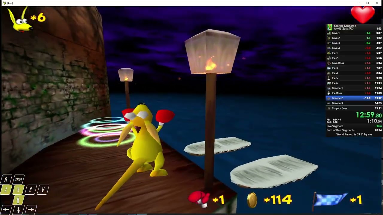 Kao the Kangaroo / Kangurek Kao current WR Speedrun 32:59