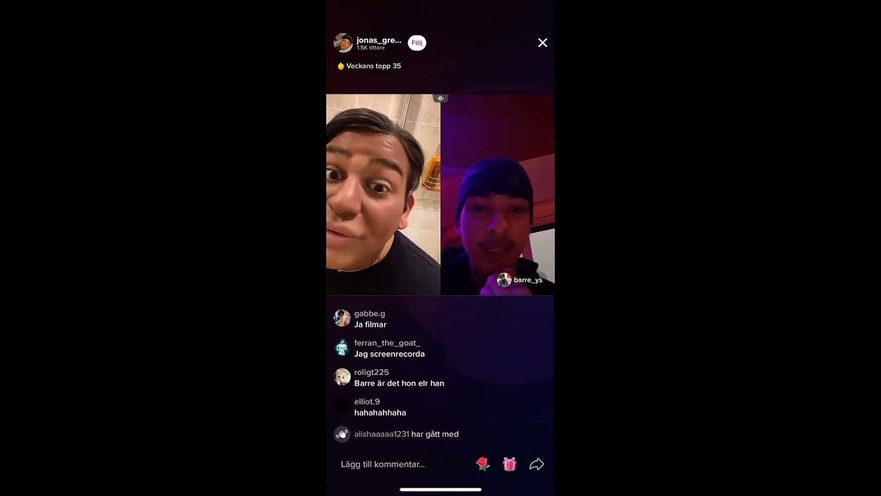 Vc Barre blir obekväm i en LIVE