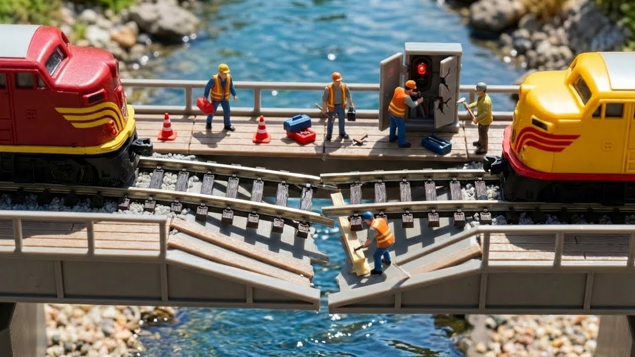 Bridge Breaks & Signal Fails — Two Trains in Big Danger 🚨🚂 | Train Videos for Kids