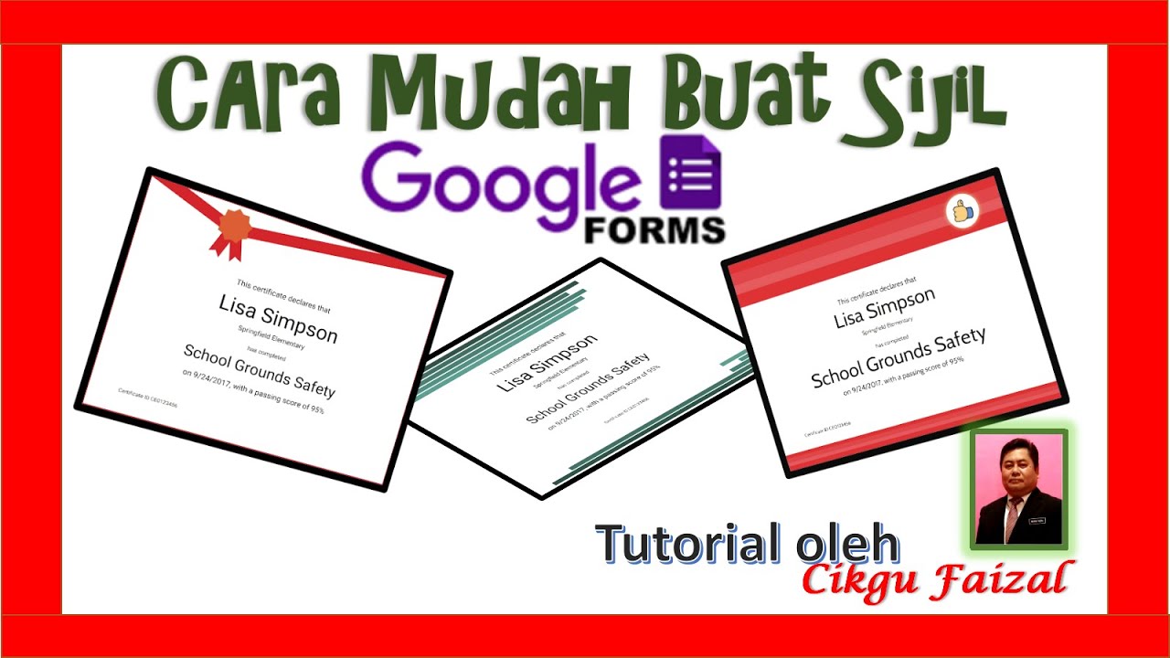 Cara Mudah Buat Sijil Pada Google Form